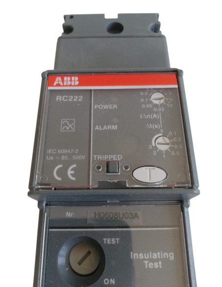 Abb 1sda053869r1 rc222/1 sganciatore differenziale ribassato  t1 4p fisso