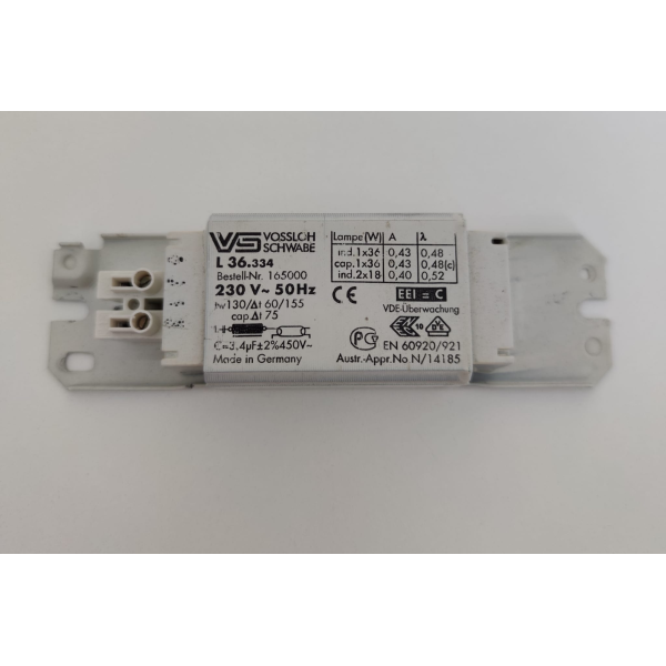 Vossloh 165000 alimentatore l36 334 1x36w 230v