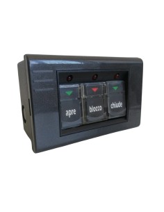 Panneau de commande mural Fadini noir à 3 voies