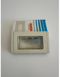 Gewiss gw24015 4-gang watertight plate, white, IP55