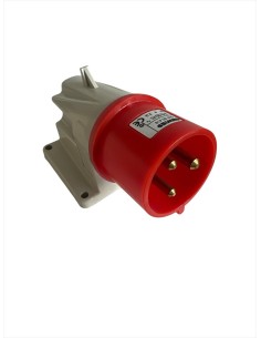 Prise murale protégée Gewiss 90° 2P T 32A 400V 9H GW60418