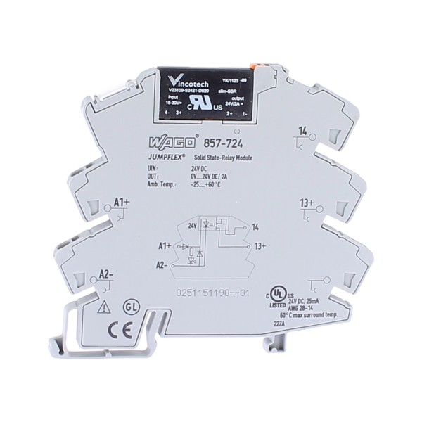 Interface de relais statique Wago 857-724 SSR 24 Vcc