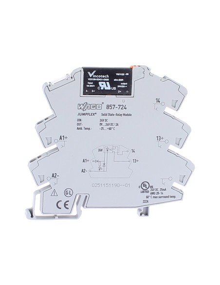 Interface de relais statique Wago 857-724 SSR 24 Vcc