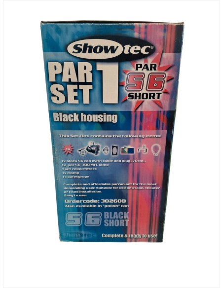 Parset1 showtec Proiettore Par56 300w completo di staffa /griglia/gancio nero lamp inclusa