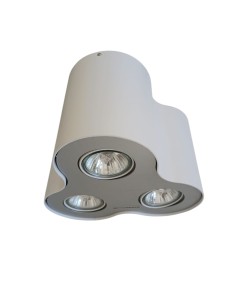 Philips 563333110 noir - 3 spots halogènes cylindre blanc - 3x50w