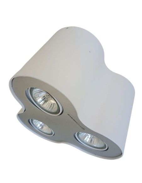 Philips 563333110 negro - 3 focos halógenos cilindro blanco - 3x50w