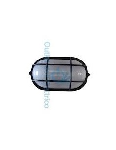 Goccia 4520NE Marina ovale grande con griglia 100w e27 nera