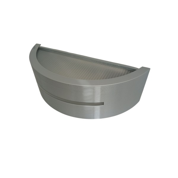 Performance in Lighting 007727 graue Metall-Halogenmasken-Wandleuchte