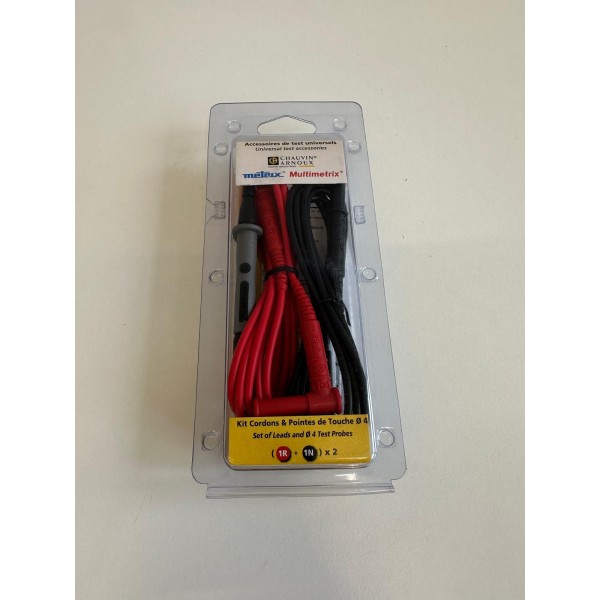 Amra p01295475z universal tester leads 4mm straight cable(r//n)bl