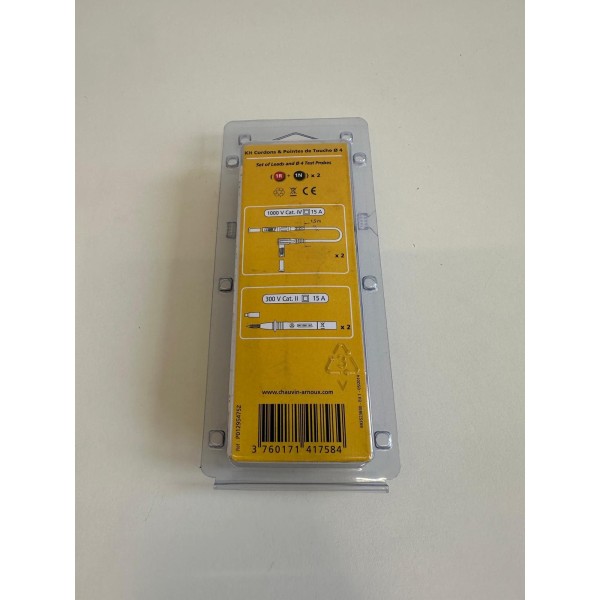 Sondes de test universelles Amra p01295475z, câble droit 4 mm (r//n)bl