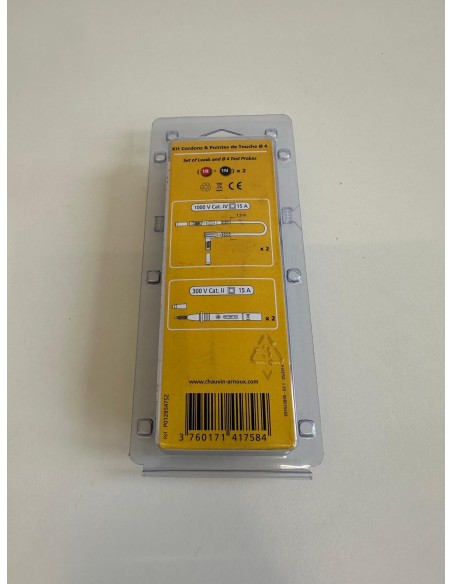 Amra p01295475z puntali per tester universali 4mm cavo dritto(r//n)bl