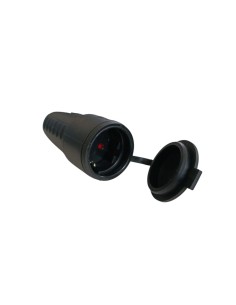 Fai 8006//n//ip44 prise schuko 2p t 16 a 250 v noir ip44