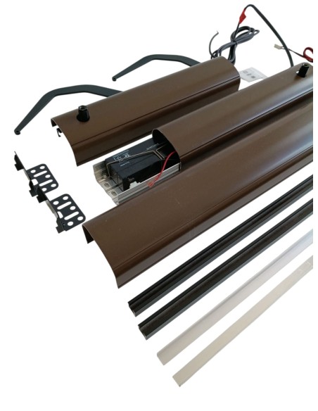 Somfy 1240035 yslo flex rts kit motore per persiane da 2 ante da 880 a 1520 mm marrone