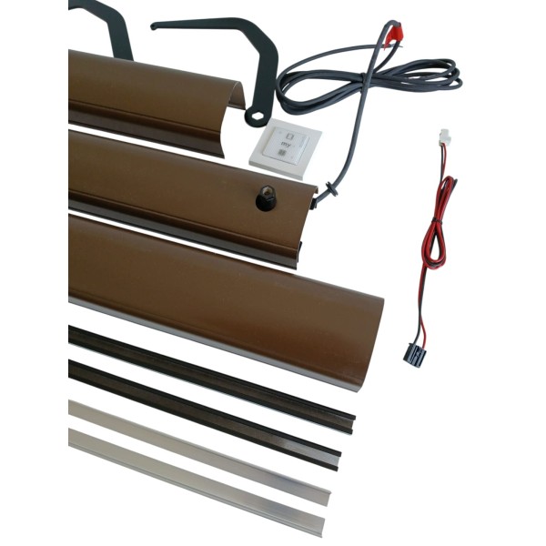 Somfy 1240035 yslo flex rts motor kit for 2-leaf shutters from 880 to 1520 mm brown