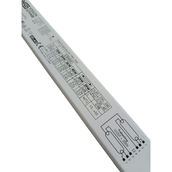 Vossloh 188141 alimentatore elettronico elxc 240.863 t5/tc-l 2x18/24/36/40w 2x24/39w