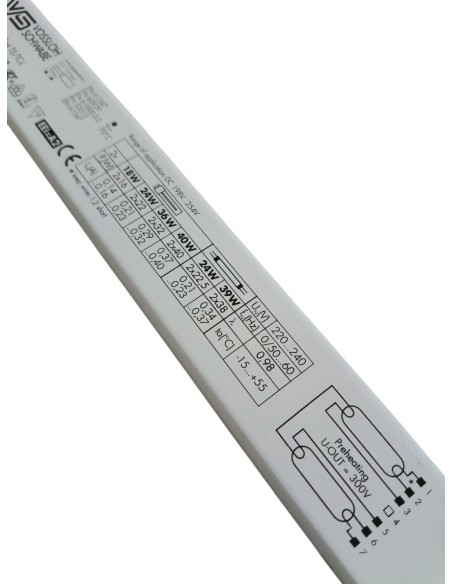Vossloh 188141 alimentatore elettronico elxc 240.863 t5/tc-l 2x18/24/36/40w 2x24/39w