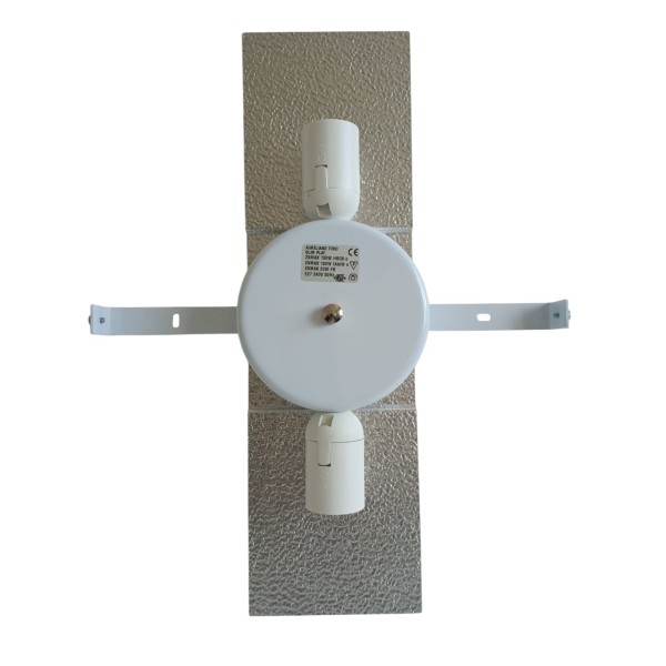 Slim Pl B Co Lampe Soff Mont Acc Spaz gebogenes Glas Sat 2xE27