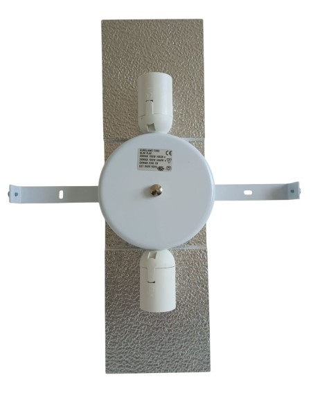 Slim pl b co lampe soff mont acc spaz verre courbé sat 2xe27