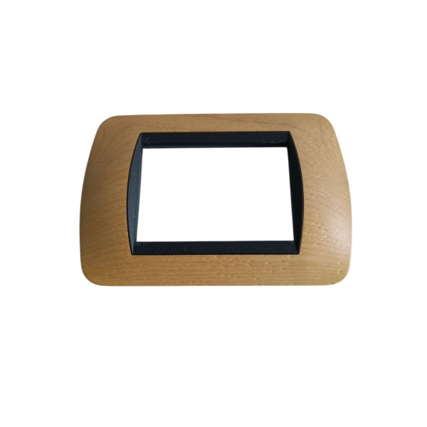 Bticino L4803LAR placca 3 posti legno acero americano living international