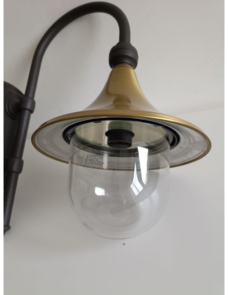 Nobile 2024/02/00/NA Lampara series wall lamp brass/graphite e27 75w
