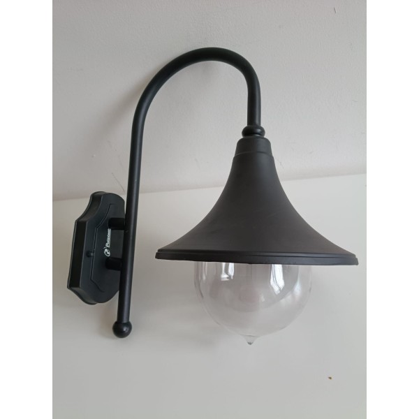 Poliplast 400408 Laterne Wandanschluss E27 60W IP44 Elena Schwarz