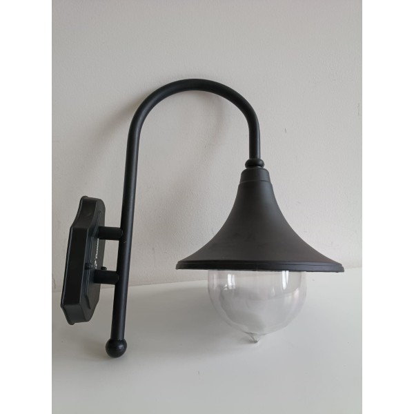 Poliplast 400408 Laterne Wandanschluss E27 60W IP44 Elena Schwarz