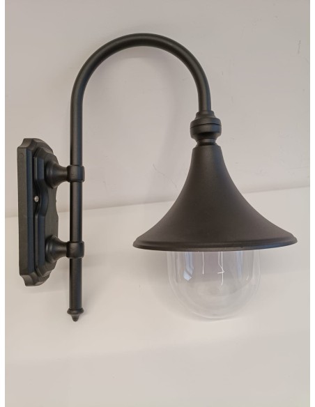 Nobile 2033/02/NE Lampada a parete lampara nera in metallo e27 100w