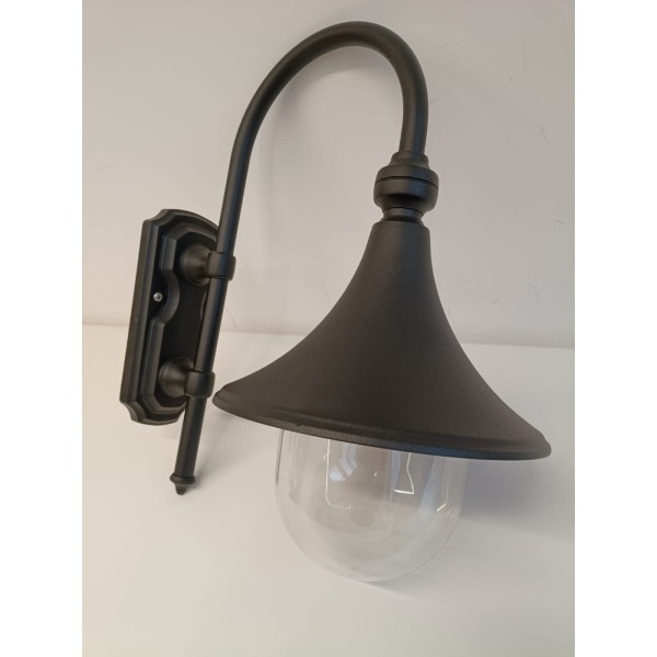 Nobile 2033/02/NE Lampada a parete lampara nera in metallo e27 100w