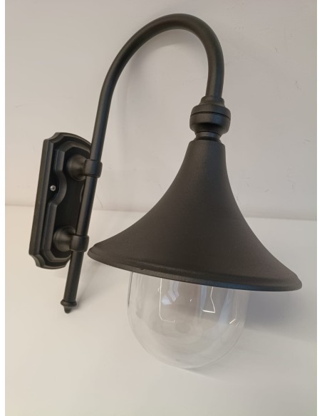 Nobile 2033/02/NE Lampada a parete lampara nera in metallo e27 100w