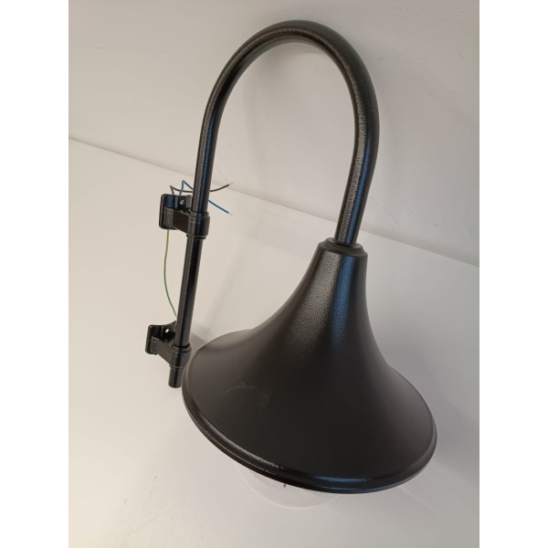 Lampe sur pied Lanzini 32500 en métal noir moderne avec douille E27 100W