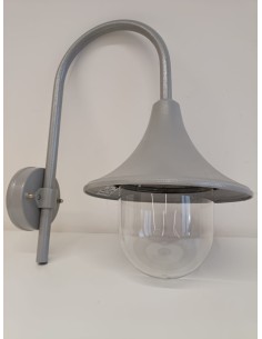 Lanzini 31006 lampada moderna  lanterna da parete grigia e27 100w in metallo