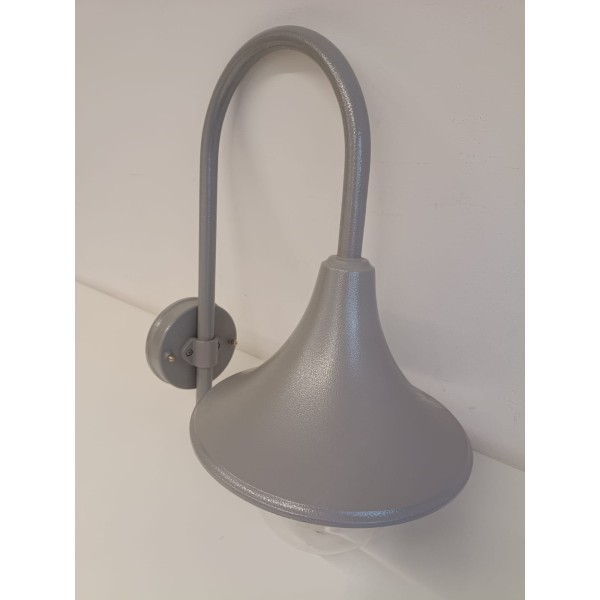 Lanzini 31006 lampada moderna  lanterna da parete grigia e27 100w in metallo