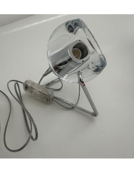 Fabbian d57b0300 Beluga table lamp in clear crystal glass 1x50w gu10