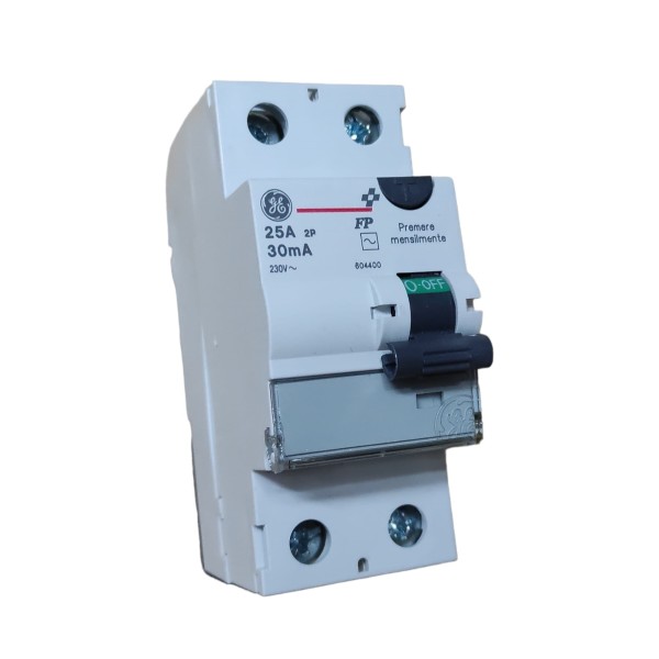 Ge power 604400 fp225/30 interruttore differenziale puro  2p tipo ac 0,03a 25a 2m