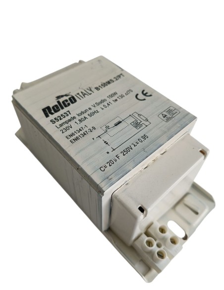 Relco b150ms 2//pt fuente de alimentación para lámparas de halogenuros de sodio 150w s52537