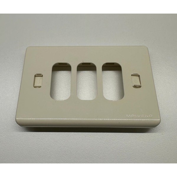 Molveno Placca gl2000 3 moduli bianco