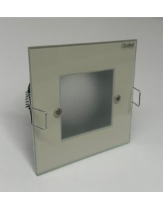 ITRE SD101 Faretto incasso quadrato 50w gu5,3 bianco c/vetro satinato d.foro 80mm