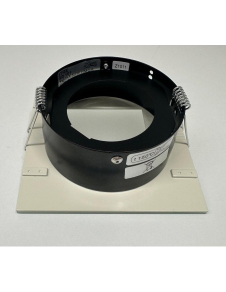 ITRE SD101 Faretto incasso quadrato 50w gu5,3 bianco c/vetro satinato d.foro 80mm