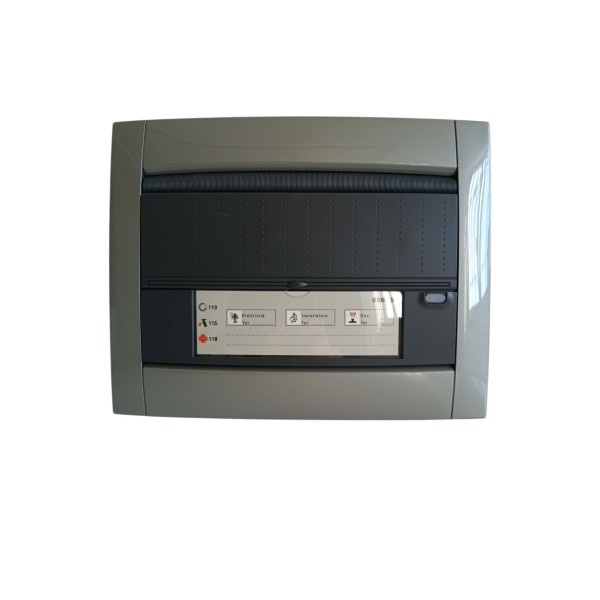 Cuadro de distribución empotrable Gewiss gw40711 de 12 módulos en titanio metalizado