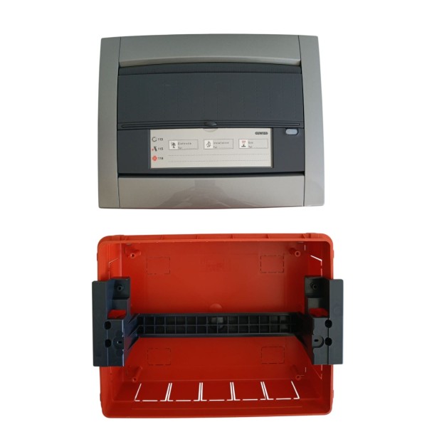 Gewiss gw40711 centralino arredo da incasso coordinato 12 moduli titanio metallizzato