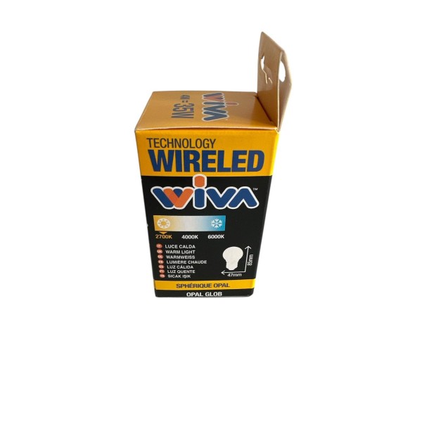 Wiva 12100503 sfera led e27 4w opale 2700°k luce calda