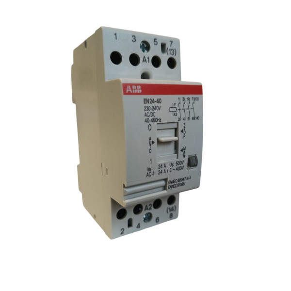 En 24-40 230v manual control contactor 24a 230v 4na