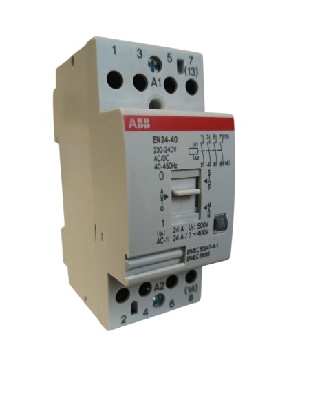 En 24-40 230v manual control contactor 24a 230v 4na