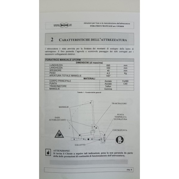 Machine à percer à lattes manuelle Itw 566986 uform