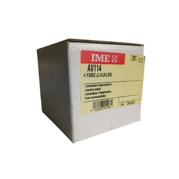 Ime av114 cd3 commutatore amperometrico 4 posizioni (l1/l2/l3/0) e8cv/4