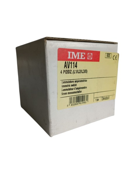 Ime av114 cd3 commutatore amperometrico 4 posizioni (l1/l2/l3/0) e8cv/4