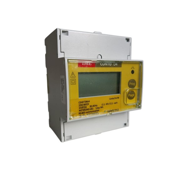 Compteur d'énergie active et réactive Ime ce4dt36a4 conto d4-pd wh/varh rs485 3mono 63a 230-240v