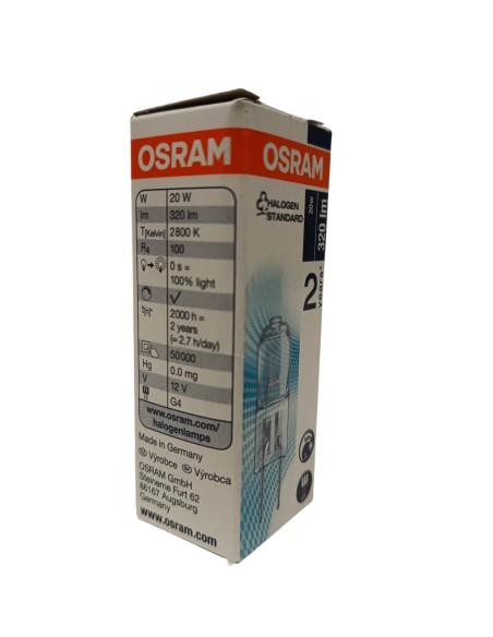 Ampoule Osram H64425 Halostar G4 à broches transparentes 20 W 12 V 2800 K