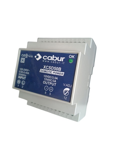 Cabur xcsd50b alimentatore switching 90-264vac/12-15vdc 3,5a (usato per esposizione)