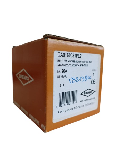 Vemer vb13800 ca0160031pl2 16a changeover switch